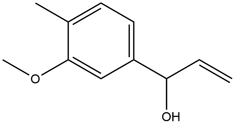 Benzenemethanol, α-ethenyl-3-methoxy-4-methyl- Structure