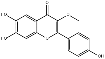 6,7-Dihydroxy-2-(4-hydroxyphenyl)-3-methoxy-4H-chromen-4-one Structure