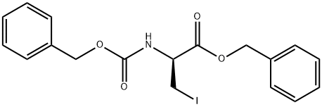 D-Alanine, 3-iodo-N-[(phenylmethoxy)carbonyl]-, phenylmethyl ester Structure