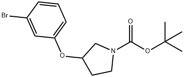 1,1-Dimethylethyl 3-(3-bromophenoxy)-1-pyrrolidinecarboxylate Structure