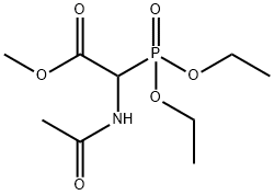 Acetic acid, (acetylamino)(diethoxyphosphinyl)-, methyl ester (9CI) Structure