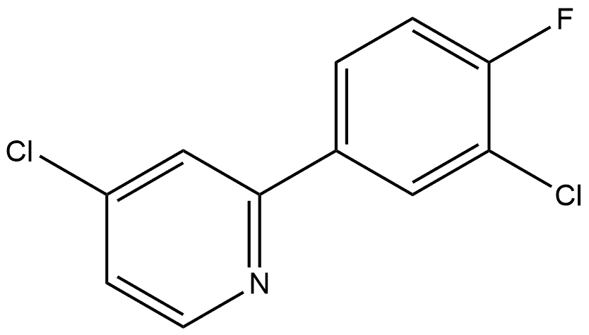 4-Chloro-2-(3-chloro-4-fluorophenyl)pyridine Structure