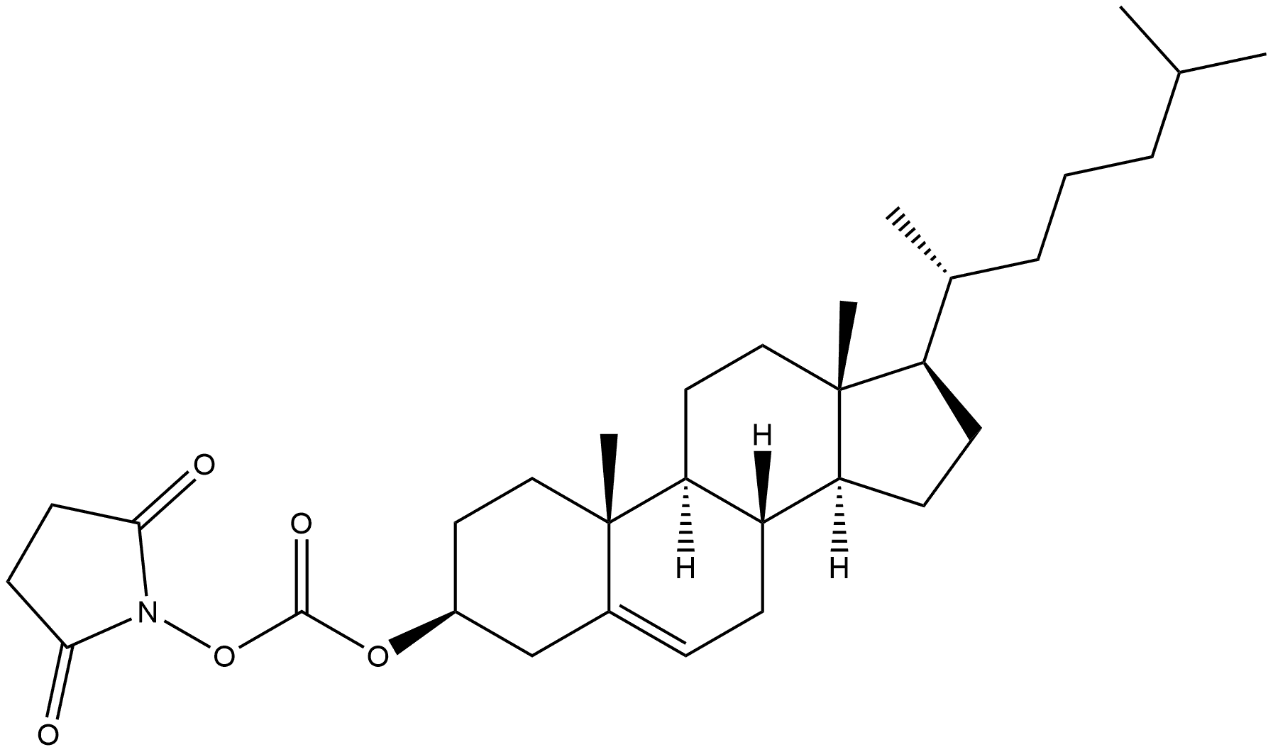 2,5-Pyrrolidinedione, 1-[[[(3β)-cholest-5-en-3-yloxy]carbonyl]oxy]- Structure