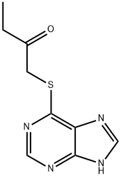 2-Butanone, 1-(9H-purin-6-ylthio)- Structure