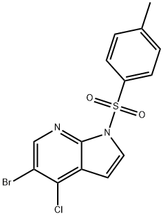 1H-Pyrrolo[2,3-b]pyridine, 5-bromo-4-chloro-1-[(4-methylphenyl)sulfonyl]- 구조식 이미지