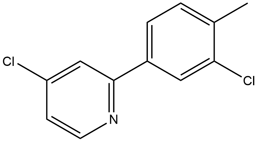 4-Chloro-2-(3-chloro-4-methylphenyl)pyridine 구조식 이미지