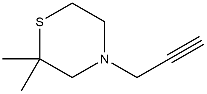 2,2-Dimethyl-4-(2-propyn-1-yl)thiomorpholine Structure