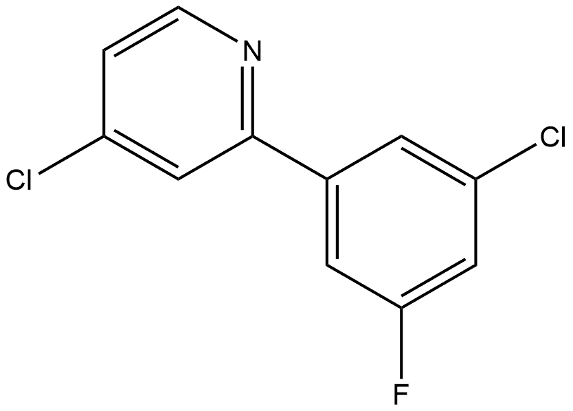 4-Chloro-2-(3-chloro-5-fluorophenyl)pyridine Structure