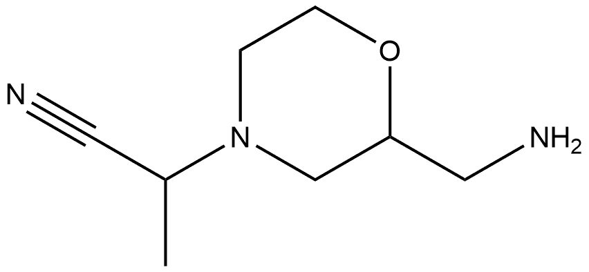 4-Morpholineacetonitrile, 2-(aminomethyl)-α-methyl 구조식 이미지