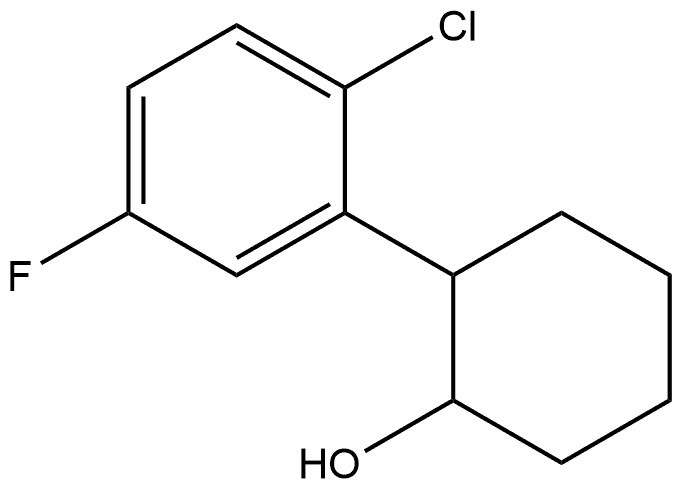 2-(2-Chloro-5-fluorophenyl)cyclohexanol Structure