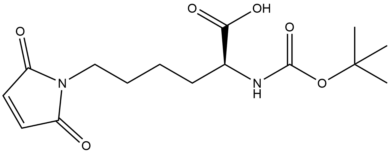 1H-Pyrrole-1-hexanoic acid, α-[[(1,1-dimethylethoxy)carbonyl]amino]-2,5-dihydro-2,5-dioxo-, (αS)- Structure