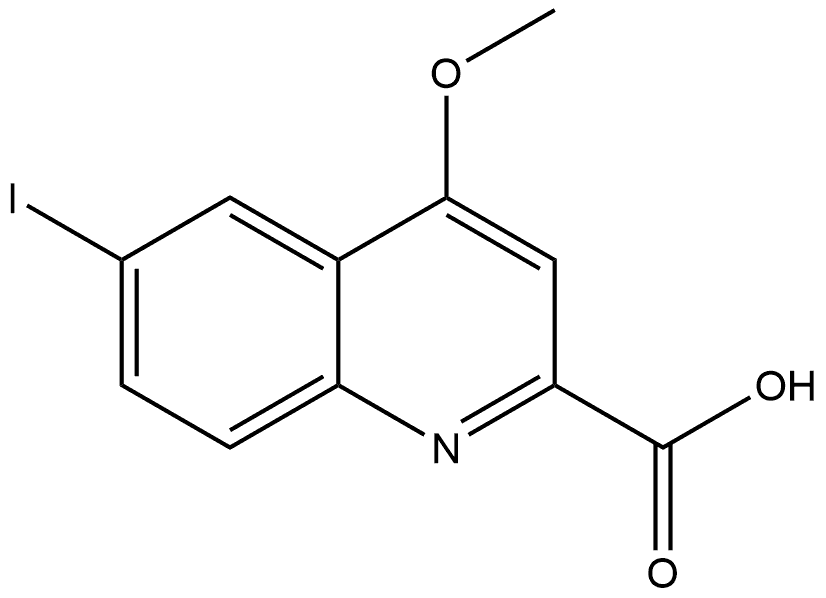 6-Iodo-4-methoxy-2-quinolinecarboxylic acid Structure