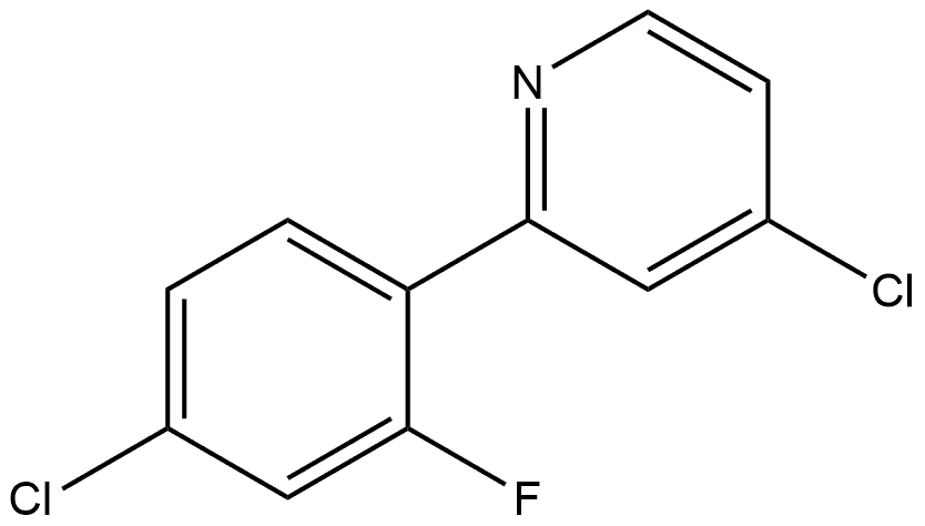 4-Chloro-2-(4-chloro-2-fluorophenyl)pyridine Structure