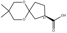 (R)-8,8-dimethyl-6,10-dioxaspiro[4.5]decane-2-carboxylic acid Structure