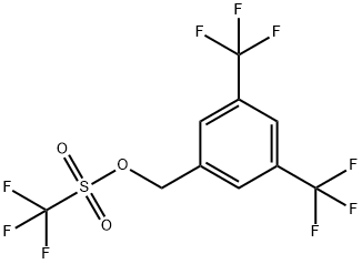 Methanesulfonic acid, 1,1,1-trifluoro-, [3,5-bis(trifluoromethyl)phenyl]methyl ester Structure