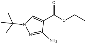 1H-Pyrazole-4-carboxylic acid, 3-amino-1-(1,1-dimethylethyl)-, ethyl ester Structure