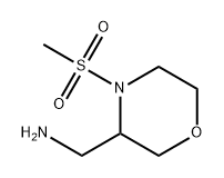 3-Morpholinemethanamine, 4-(methylsulfonyl)- 구조식 이미지