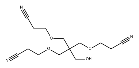 Propanenitrile, 3,3'-[[2-[(2-cyanoethoxy)methyl]-2-(hydroxymethyl)-1,3-propanediyl]bis(oxy)]bis- Structure