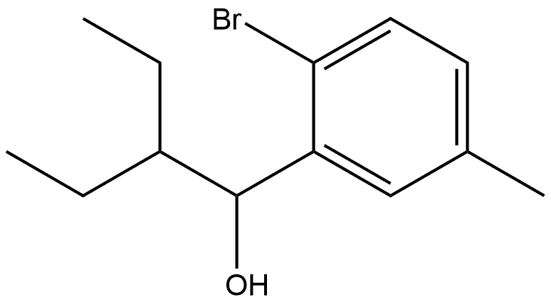 2-Bromo-α-(1-ethylpropyl)-5-methylbenzenemethanol Structure