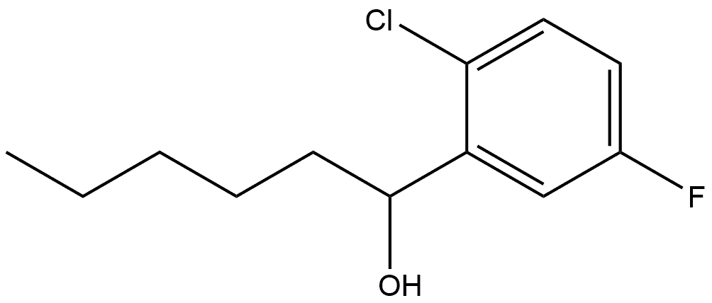 2-Chloro-5-fluoro-α-pentylbenzenemethanol Structure