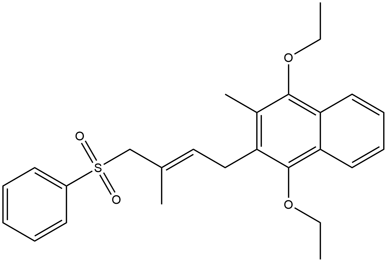 (1,4-diethoxy-2-methyl-3-[(2E)-3-methyl-4-(phenylsulfonyl)-2-buten- 1-yl]- naphthalene) Structure