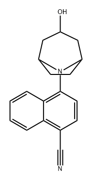 1-Naphthalenecarbonitrile, 4-(3-hydroxy-8-azabicyclo[3.2.1]oct-8-yl)- Structure