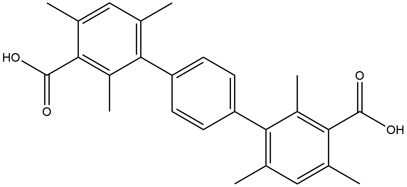 dimethyl 2,2'',4,4'',6,6''-hexamethyl-[1,1':4',1''-terphenyl]-3,3''-dicarboxylate Structure