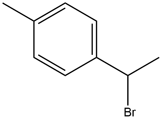 Benzene, 1-(1-bromoethyl)-4-methyl-, (-)- 구조식 이미지