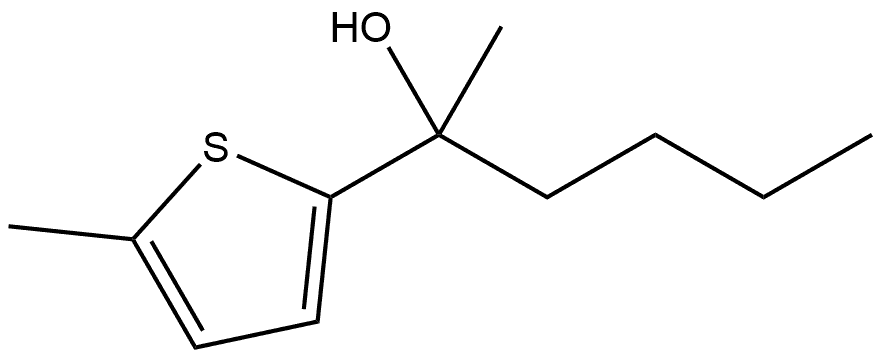 α-Butyl-α,5-dimethyl-2-thiophenemethanol Structure