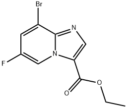 Imidazo[1,2-a]pyridine-3-carboxylic acid, 8-bromo-6-fluoro-, ethyl ester Structure