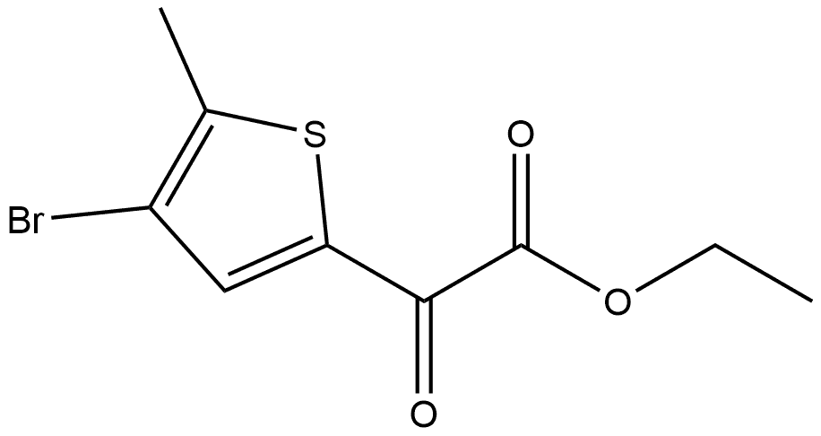 Ethyl 4-bromo-5-methyl-α-oxo-2-thiopheneacetate Structure