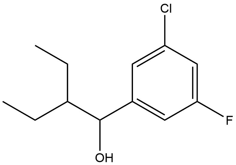 3-Chloro-α-(1-ethylpropyl)-5-fluorobenzenemethanol Structure