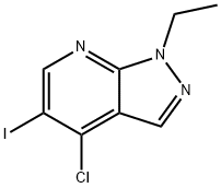 1H-Pyrazolo[3,4-b]pyridine, 4-chloro-1-ethyl-5-iodo- Structure