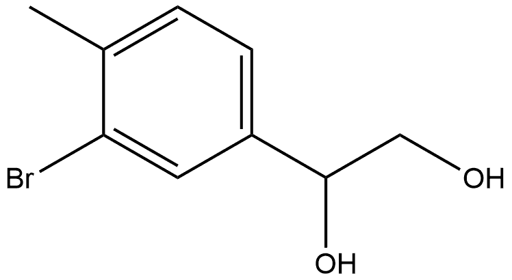 1-(3-Bromo-4-methylphenyl)-1,2-ethanediol Structure