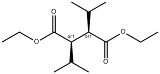 Butanedioic acid, 2,3-bis(1-methylethyl)-, 1,4-diethyl ester, (2R,3R)-rel- Structure