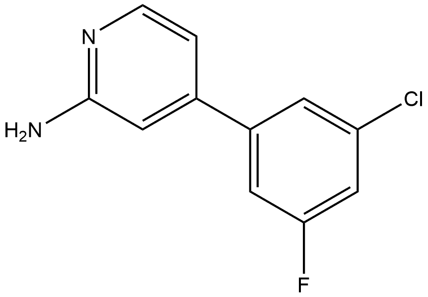 4-(3-Chloro-5-fluorophenyl)-2-pyridinamine Structure