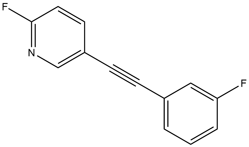 2-Fluoro-5-[2-(3-fluorophenyl)ethynyl]pyridine Structure