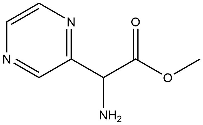 2-Pyrazineacetic acid, α-amino-, methyl ester Structure