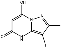 7-Hydroxy-3-iodo-2-methyl-4H-pyrazolo[1,5-a]pyrimidin-5-one Structure