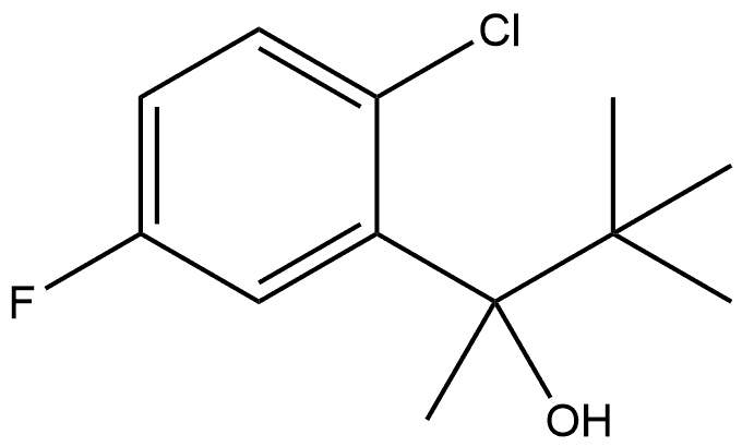 2-Chloro-α-(1,1-dimethylethyl)-5-fluoro-α-methylbenzenemethanol Structure