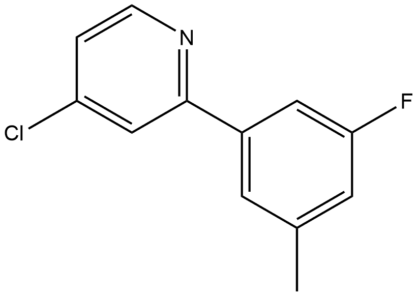 4-Chloro-2-(3-fluoro-5-methylphenyl)pyridine Structure