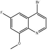 4-Bromo-6-fluoro-8-methoxyquinoline 구조식 이미지