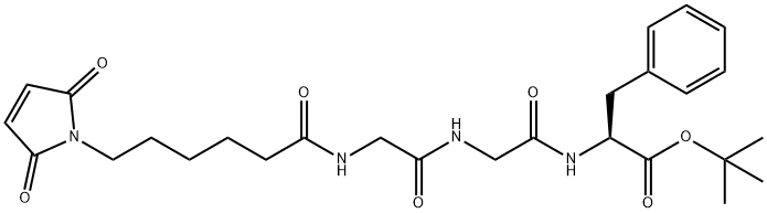 L-Phenylalanine, N-[6-(2,5-dihydro-2,5-dioxo-1H-pyrrol-1-yl)-1-oxohexyl]glycylglycyl-, 1,1-dimethylethyl ester Structure