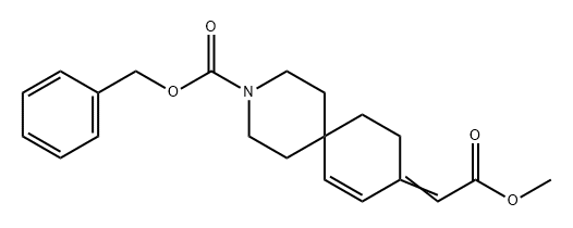 3-Azaspiro[5.5]undec-7-ene-3-carboxylic acid, 9-(2-methoxy-2-oxoethylidene)-, phenylmethyl ester Structure