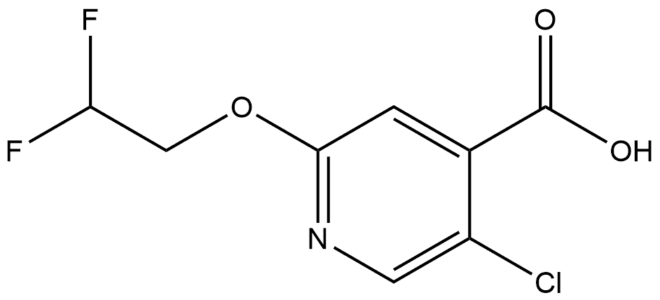 5-Chloro-2-(2,2-difluoroethoxy)-4-pyridinecarboxylic acid Structure