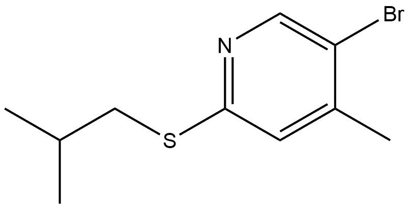 5-Bromo-4-methyl-2-[(2-methylpropyl)thio]pyridine Structure