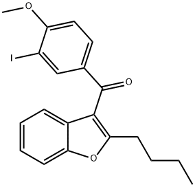 Methanone, (2-butyl-3-benzofuranyl)(3-iodo-4-methoxyphenyl)- Structure