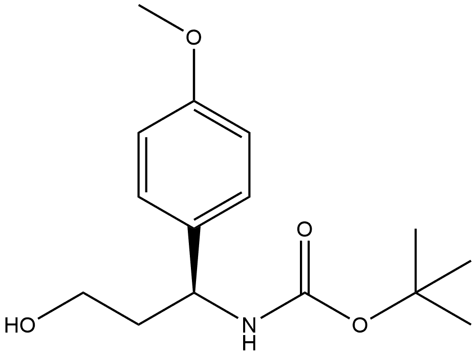 tert-butyl (S)-(3-hydroxy-1-(4-methoxyphenyl)propyl)carbamate Structure