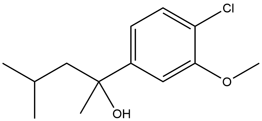 4-Chloro-3-methoxy-α-methyl-α-(2-methylpropyl)benzenemethanol Structure