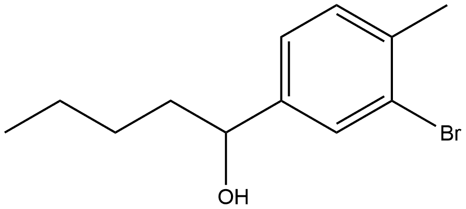 3-Bromo-α-butyl-4-methylbenzenemethanol Structure